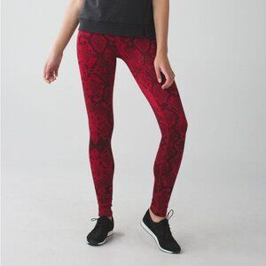 Lululemon Wunder Under Pant Hi-Rise Full-On Luon Leggings, Snakeskin Ziggy Red